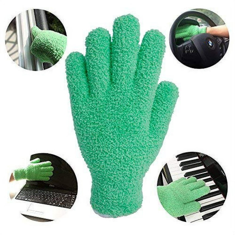 EvridWear Microfiber Dust Cleaning Gloves for House Cleaning, Perfect to  Clean Mirrors, Lamps and Blinds. Auto Dusting Cleaning Gloves for Cars