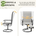 thumbnail image 6 of UDPATIO Outdoor Dining Chairs Set of 4, All Weather Swivel Patio Chairs, Outdoor Furniture for Backyard Deck, Light Grey, 6 of 8