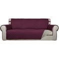 thumbnail image 1 of Housse de Sofa Matelassée Réversible, Protège-Meubles Résistant à l'Eau, Housse de Canapé Lavable avec Mousse Antidérapante et Sangles Élastiques pour Enfants, Chiens, Animaux (Sofa, Bordeaux/beige), 1 of 7