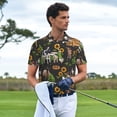 thumbnail image 3 of Fotbe Farm Animals 2 Camiseta Polo de Golf para Hombre con Estampado – Camisa Deportiva Transpirable con Cuello Abotonado-Medium, 3 of 6