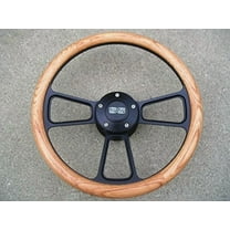 Chevy Camaro 1969 - 1994 Oak & Black Billet Steering Wheel, SS Horn & Adapter