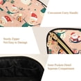 thumbnail image 5 of FORMRS Makeup Bag Travel Cosmetic Organizer for Women Fold Flat Zipper Pouch with Handle, Beige Christmas Snowman, 5 of 8