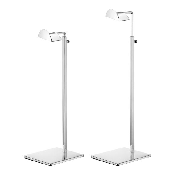 Unique Bargains Purse Display Stand Set 2 Pack Metal Adjustable Height Handbag Rack Single Hook Holder for Boutique Store Silver