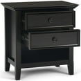 thumbnail image 3 of Amherst 24 inch Wide Solid Wood Transitional Bedside Table in Hickory Brown, 3 of 10