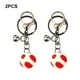 thumbnail image 3 of Guardurnaity 2 uds llavero Mini llavero de dibujos animados moderno hecho a mano chica exquisito bolso duradero Auto colgante decoración regalos de fiesta Accesorios de disfraces fútbol rojo Guardurnaity AP014137-02, 3 of 6