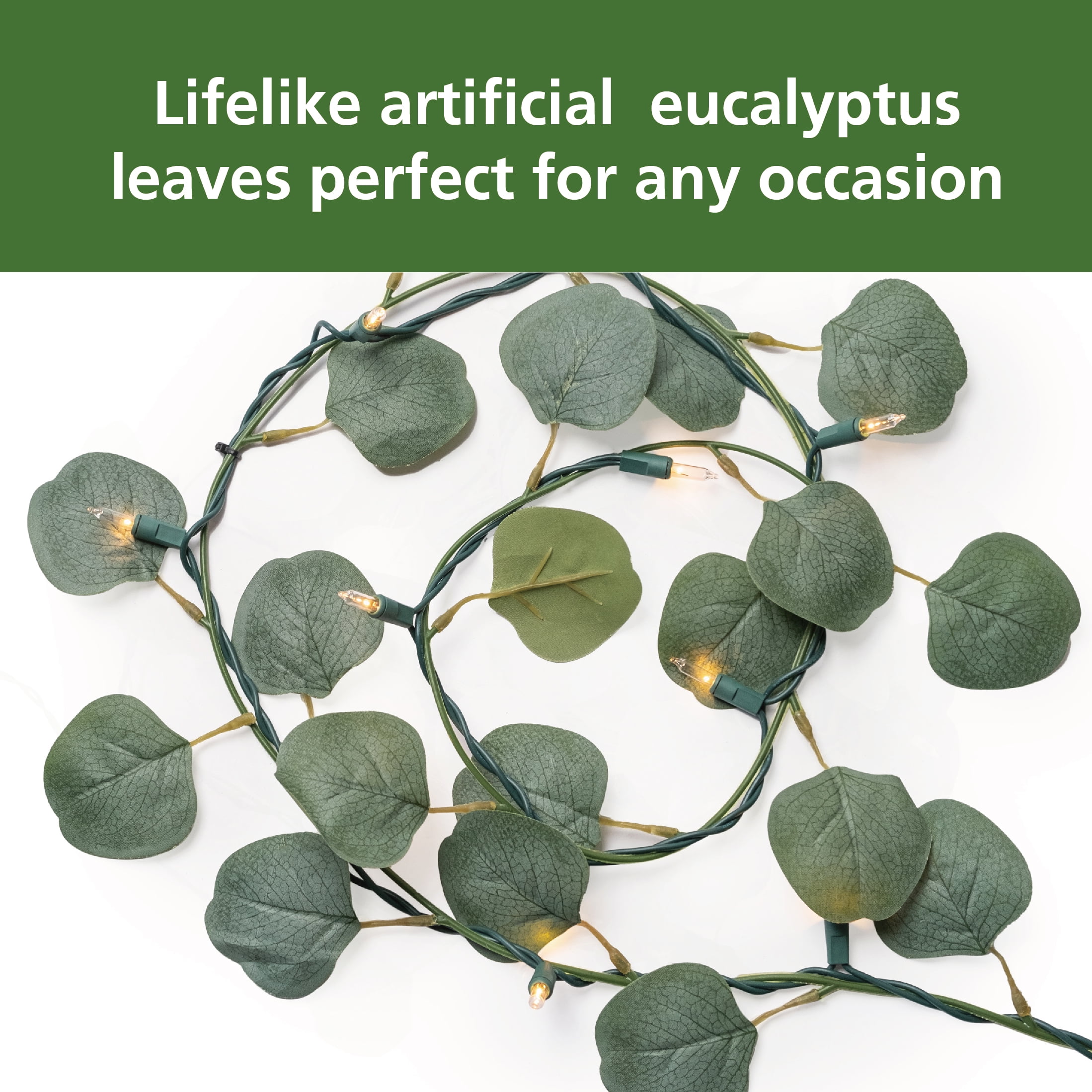 Mainstays Eucalyptus Curtain String Lights - Holiday Curtain Lighting