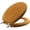 Nauralt Oak, variant on Mayfair Natural Oak Veneer Toilet Seat with Chrome Hinges - Round - 9601CP — Standard Mounting Hardware, Drop-In Replacement