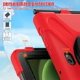 thumbnail image 7 of XYX Case for Samsung Galaxy Tab Active 5 Pro/Active 4 Pro 10.1 inch, 360 Degree Rotating Hand Grip Shockproof Cover with Shoulder Strap, Red, 7 of 7