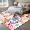 thumbnail image 5 of Area Rug 60×96in, Watercolor Ocean Starfish Sea Coral Floor Carpet Living Room Rug, Colorful Marine Life Non-Slip Welcome Mat Indoor Rugs for Bedroom Dining Room, 5 of 9