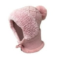 thumbnail image 3 of Wipya Winter Knit Hat With Ear Flaps For Women Fleece Lined Thickened Thermal Beanie Cold Weather Hat For Outdoor And Daily Wear SizeLight Pink, 3 of 7