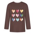 thumbnail image 3 of Camisas de Manga Larga para los Hombres Día de San Valentín Impresión Cuello Redondo Moda Casual, Mezcla de Poliéster de Lino de Algodón para Primavera Verano, 3 of 8