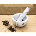thumbnail image 2 of GreenCo Marble Mortar and Pestle, White, Gray (4.5"), 2 of 2