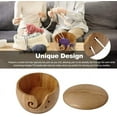 thumbnail image 3 of Crafted Wooden Knitting Bowl, Yarn Storage Bowl with Lid, Yarn Holder Dispenser for Crocheting, Storage Knitting Accessories Organizer(Bamboo Bottle with Lid), 3 of 5