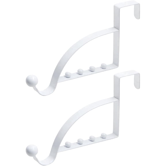 2Pcs Over The Door Hook Door Hanger Hook Rack Door Coat Hanger Over Door Coat Rack for Bathroom Behind Back of Door