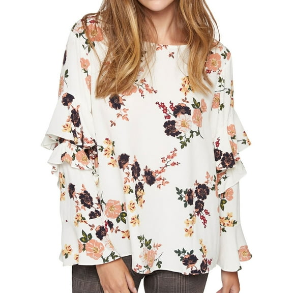 Sanctuary Clothing Womens Bianca Knit Blouse, Off White, X-Large