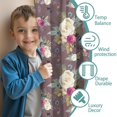 thumbnail image 3 of Blackout Kids Curtains,Pioneer Flower Floral Print Pattern Childrens Insulated Curtains Set Of 2,Bedroom Essentials,Toddler Room Decor 42"x54", 3 of 5