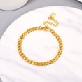 thumbnail image 4 of Pulsera de eslabones cubanos PROSTEEL de oro de 18 quilates 4.8 mm ajustable 16, 4 of 6