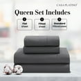 thumbnail image 2 of Casa Platino Juego de Sábanas Tamaño Queen 100% Algodón – Percal Refrescante Naturalmente Transpirable, Comodidad Suave para Hotel, Píldora Baja con Bolsillo de 15” de Profundidad – Carbón, 2 of 7