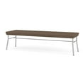 thumbnail image 2 of Mystic Reception Waiting Room 18.5" 3-Seat Bench / Silver Steel / Brown, 2 of 5