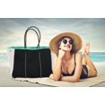 thumbnail image 2 of Bolsa de Playa Tote QOGiR de Neopreno Negra con Bolsillo Interno, 2 of 7