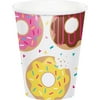Creative Converting Donut Time Cups Multi-color Paper Party Supply Sets, (8 Pieces) 9 Ounces