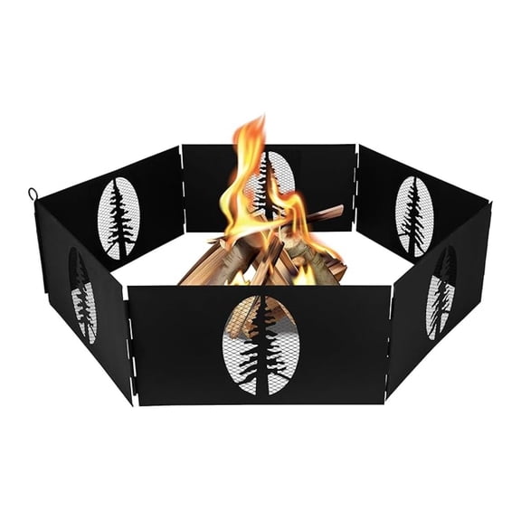 Heavy Duty Steel Campfire Ring - 27"" Wide with Hinged Construction - Portable Features Collapsible Design & is Easily Transportable - Includes Storage Bag - (51091)