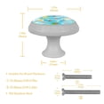 thumbnail image 4 of 4PCS Round Summer Beach Cabinet Fluorescence Knob Glowing in the Dark Furniture Drawer Pulls Handle with Screws, 4 of 5