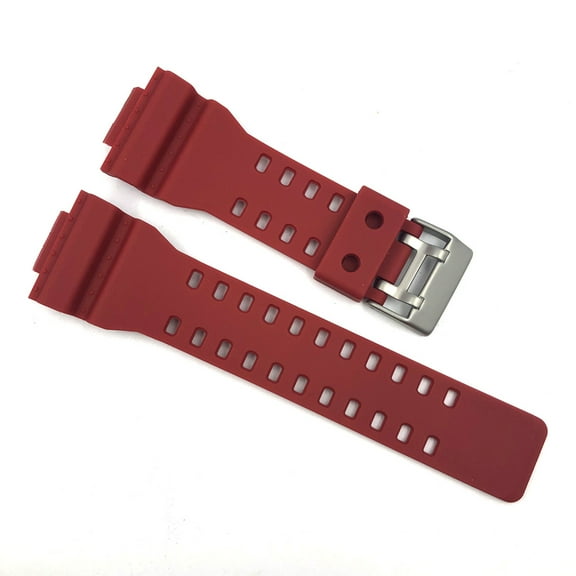 Casio Style Replacement 16mm Red Silicone Watch Band
