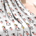 thumbnail image 3 of White Cow Hat Pattern Blanket,Comfortable Soft Flannel Throw Blanket,All Season,Warm Lightweight Blankets for Sofa Bed Couch Living Room Chair,30"x40", 3 of 4
