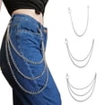 thumbnail image 1 of Paquete de 3 Pantalones de Cadena de cinturo Fernando Cadena de cintura de la billetera de plata, 1 of 8