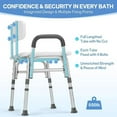 thumbnail image 3 of PUPWER Transfer Bench For Bathtub Height Adjustable Shower With Backrest Seat Chair Bath Seniors Arm Support 400 Weight Cap, 3 of 7
