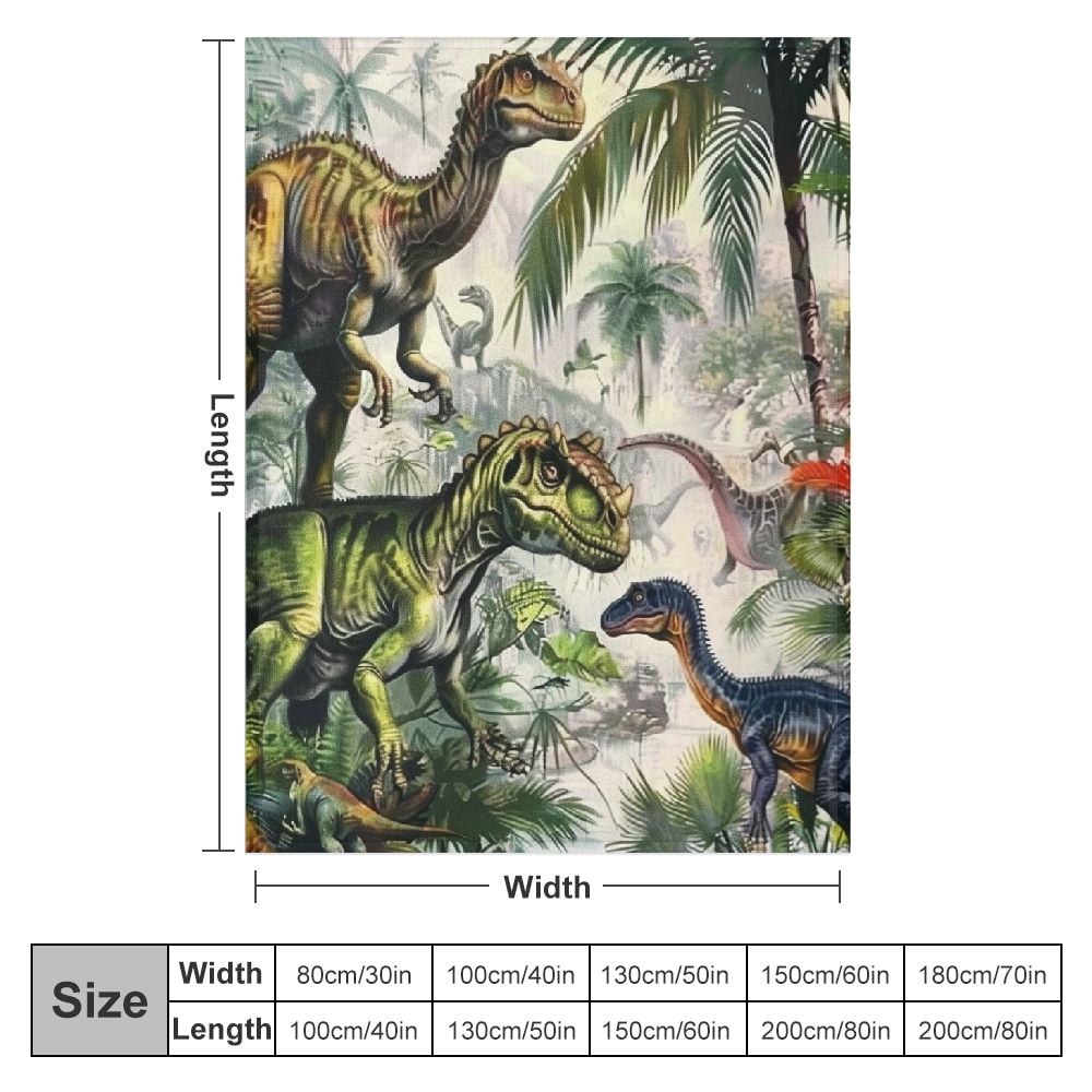 Creowell Dinosaur Throw Blanket for Boys, Cozy Dinosaur Theme Fuzzy Flannel Blanket Dino Gift for Kids, Dinosaur Blanket for Toddler Sofa Bed Couch Decor 50x60in