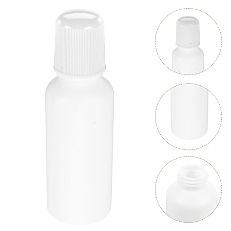 CTIRCHIU 6Pcs Portable White Plastic Liquid Bottles with Nonwoven Applicator for Embrocation Storage