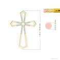 thumbnail image 3 of ANGARA Lab Grown Pointed Open Cross Pendant with Diamonds for Women in 14K Yellow Gold (Size-1.1mm| Color-F-G| Clarity-VS) | Anniversary, Jewelry Gift for Women | Lab-Grown Diamond Necklace, 3 of 6