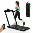thumbnail image 1 of Gymax Tapis Roulant Motorisé Pliant pour Dessous de Bureau Tapis Roulant Électrique avec Appli Vert, 1 of 10