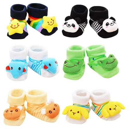 

EHTMSAK Newborn Infant Baby Toddler2 Cotton Ankle Crew Socks for Girl Boy Newborn Infant Baby Toddler1 Breathable 6 Pairs Socks Multicolor 0-18M M