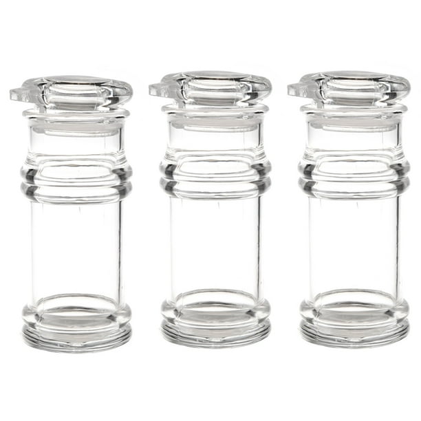 3X Botella de Aceite Oliva Vinagre Salsa Soja de Acrilico Claro Dispensador de Barbacoa Coctelera 100Ml