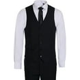 thumbnail image 5 of Men's Three Piece Premium Modern Fit Two Button Suit Black Pinstripe, 5 of 6