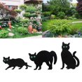 thumbnail image 2 of Estacas de estatuas de silueta de gato asustado para decoraciones de Halloween al aire libre del patio del hogar, 2 of 5