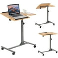 thumbnail image 1 of Costway Bureau Ajustable pour Ordinateur Portable Table de Canapé Lit Support Pivotant avec Roues, 1 of 10