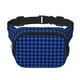 thumbnail image 1 of Fotbe Buffalo Plaid Blue Black Cangurera Cuadrada con Estampado de Doble Capa, Bolsa de Cintura Ajustable Mini para Hombres y Mujeres, 1 of 9
