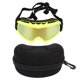 thumbnail image 1 of Gafas de sol grandes para perros, protección UV, a prueba de viento, protección de ojos a prueba de polvo, gafas para perros con correa ajustable, lente roja, marco amarillo, 1 of 5
