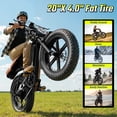 thumbnail image 4 of Electric Bike for Adults, 20"x4.0 Fat Tire E Mountain Bicycle (Age 16+), Peak 1500W Motor 48V 15Ah Removable Battery 7-Speed E-Bike UL2849, 4 of 10