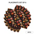 thumbnail image 5 of Rocae Colorful Tulips Printed Heat Resistant Place Mats,Classic Hemstitch Cloth Fabric Placemats Imitation Linen Place Mat Table Mats 18x12 inch, 5 of 5