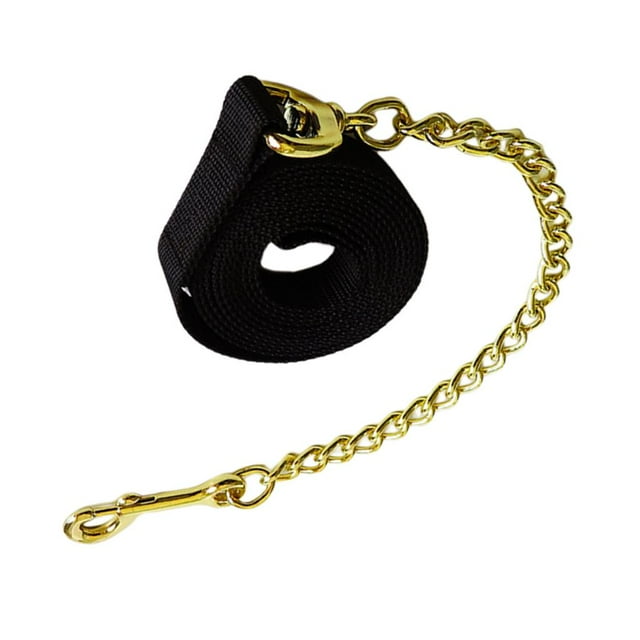 jinwen Adjustable Horse Rope Equestrian Rein Braided Halters Leading Webbing Chain Black