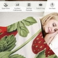 thumbnail image 3 of Shiartex  Strawberry Throw Blanket Girls Kawaii Red Strawberry Blanket for Bed Couch Sofa Women Sweet Tropical Fruit  Blanket Soft and Cozy Plush Blanket All Season Fuzzy BlanketThrow White, 3 of 6