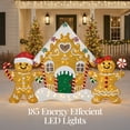 thumbnail image 6 of 3pc Gingerbread Man Family 2D Christmas Yard Decor, 4ft Light Up Holiday Lawn Decoration w/House, 185 LED Lights, 6 of 9