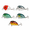 A, variant on Metal Fishing Lure, Crankbait with Treble Hooks for Bass Trout Walleye with Realistic Swimming Action(2 PCS)