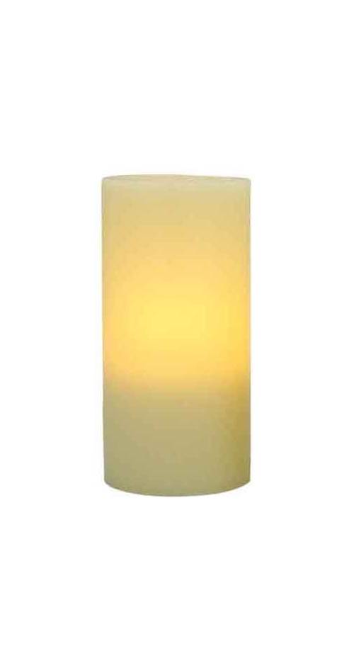 Pacific Accents Flameless Wax Pillar Candle Ivory