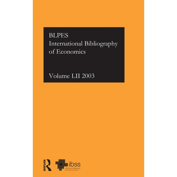 Ibss Economics Ibss: Economics: 2003 Vol.52, (Hardcover)